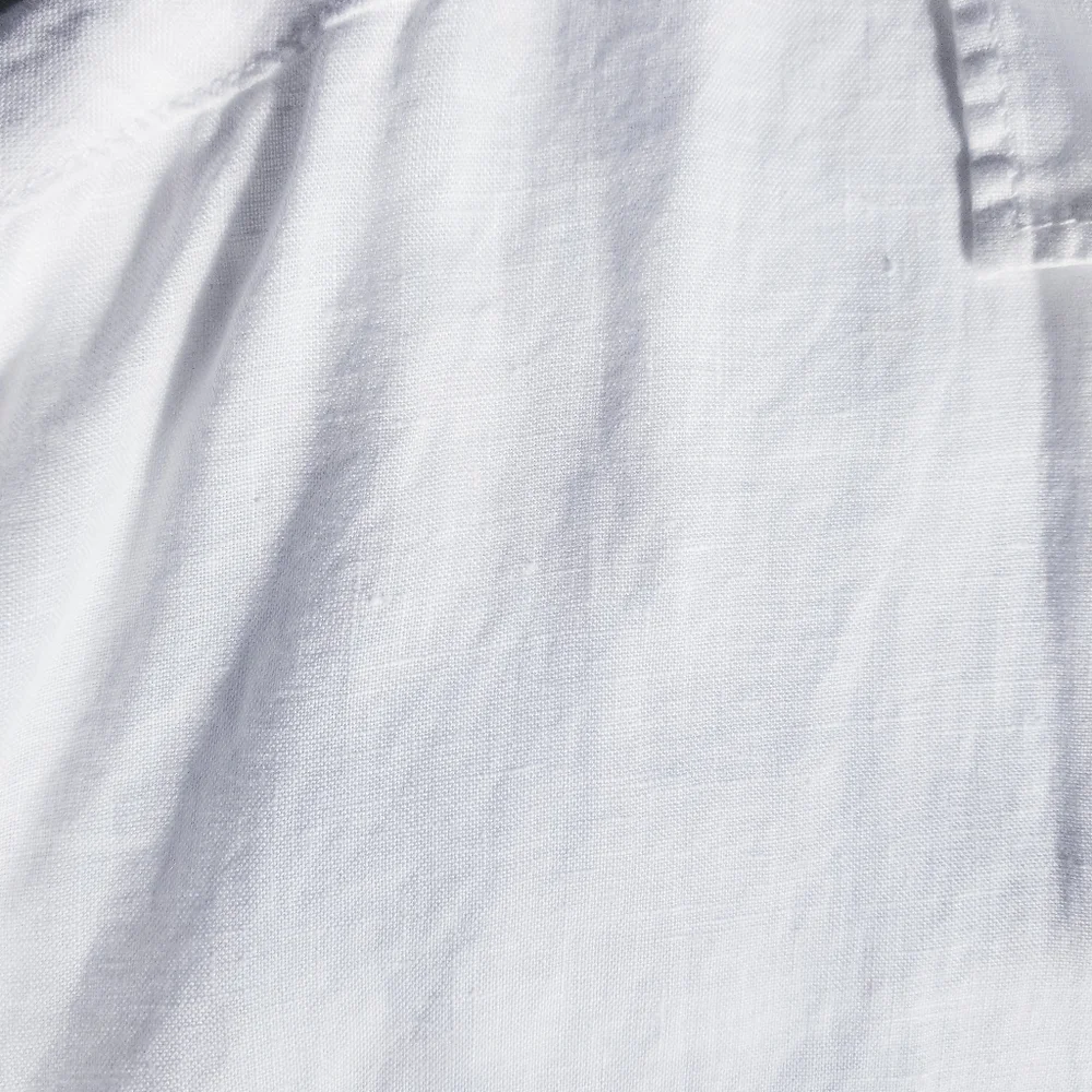 TAHARI WHITE 100% LINEN BUTTON DOWN CUFFED SLEEVE BLOUSE SIZE MEDIUM - Picture 14 of 16